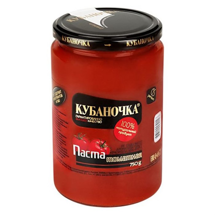 Кубаночка томатная паста 750гр 10312 - фото 379