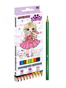 Карандаши цветные, 18цв, Pet Shop, 10276