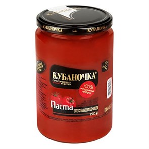 Кубаночка томатная паста 750гр 10312