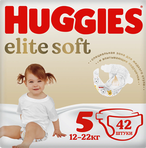 HUGGIES elite soft 5 42-шт 10349