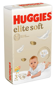 HUGGIES elite soft 3 72-шт 10351